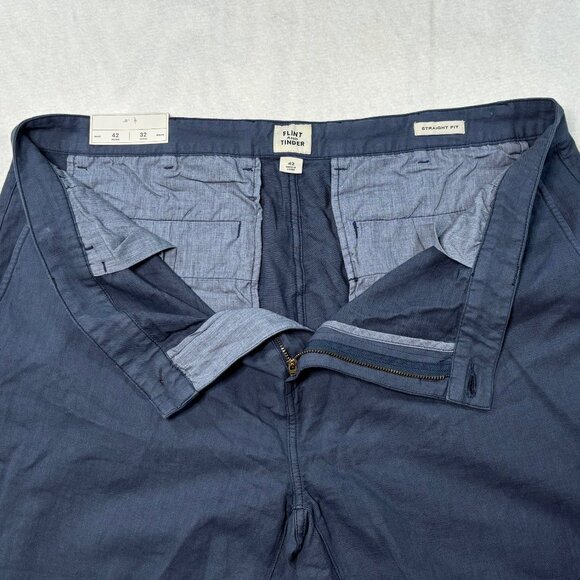 Flint and Tinder 365 Mens 42x32 Navy Blue Pants Casual Chinos Straight Leg - Picture 10 of 16